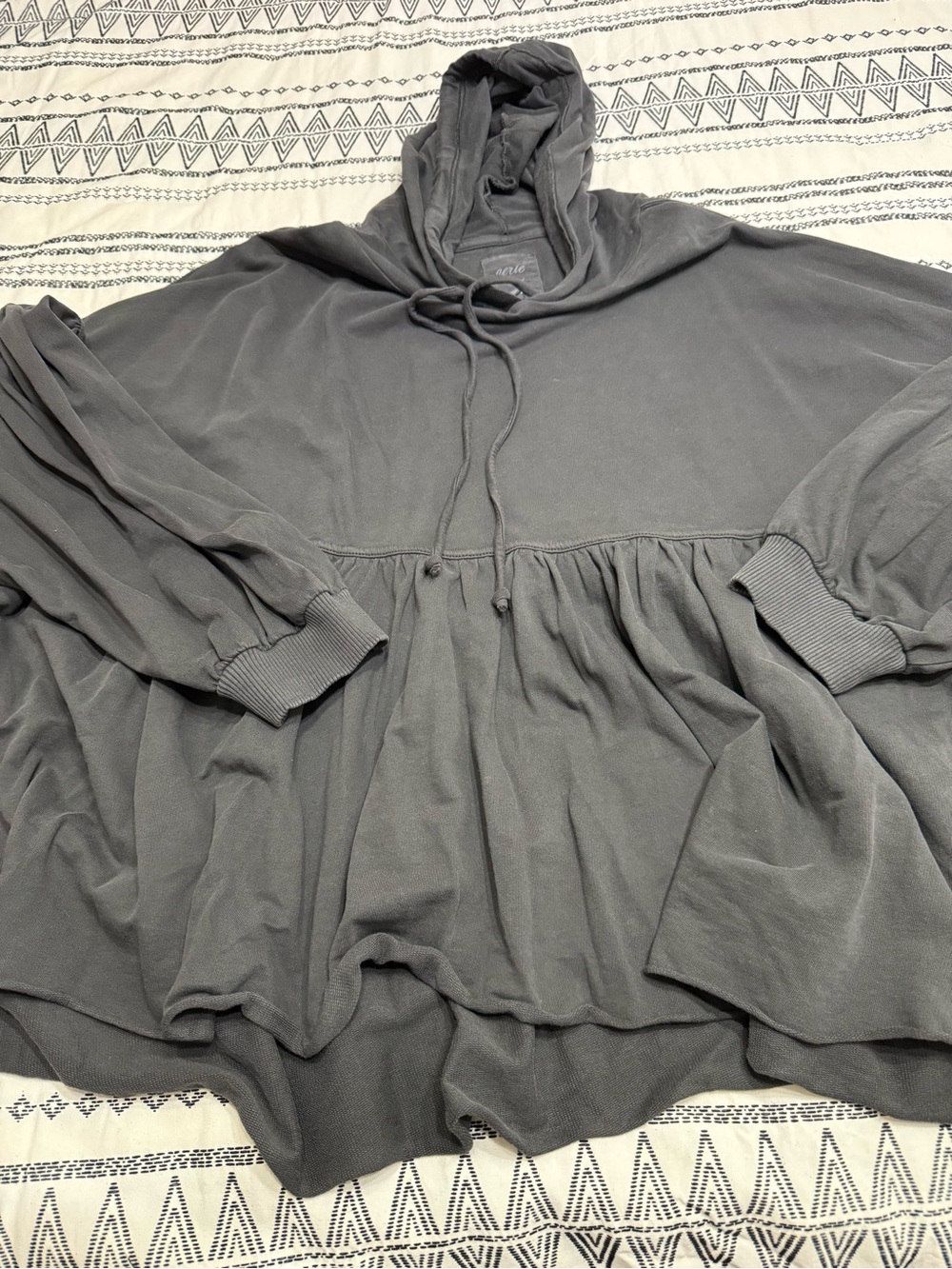 aerie Charcoal Gray Hooded Sweatshirt